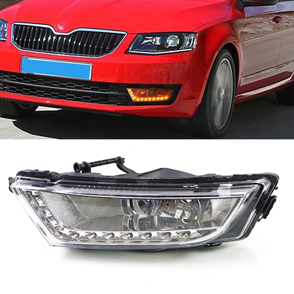 Автомобильная проблесковая 1 пара 12V светодиодный DRL Дневной светильник для Skoda