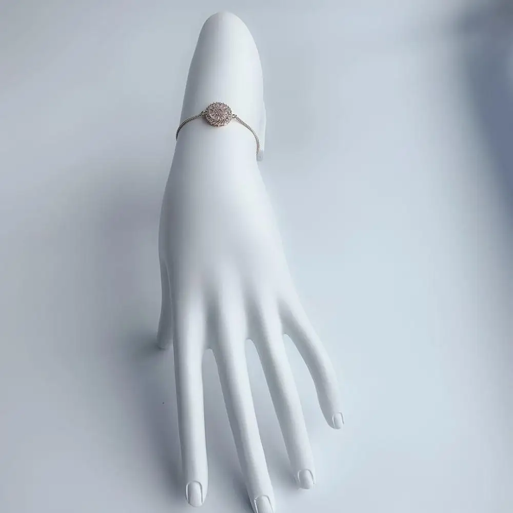 NEW ROSE GOLD COPPER ALLOY GLASS CHAIN BRACELETS FASHION JEWELRY WEDDING PARTY GIFTS FEMALE ACCESSORIES GOOD QUALITY | Украшения и