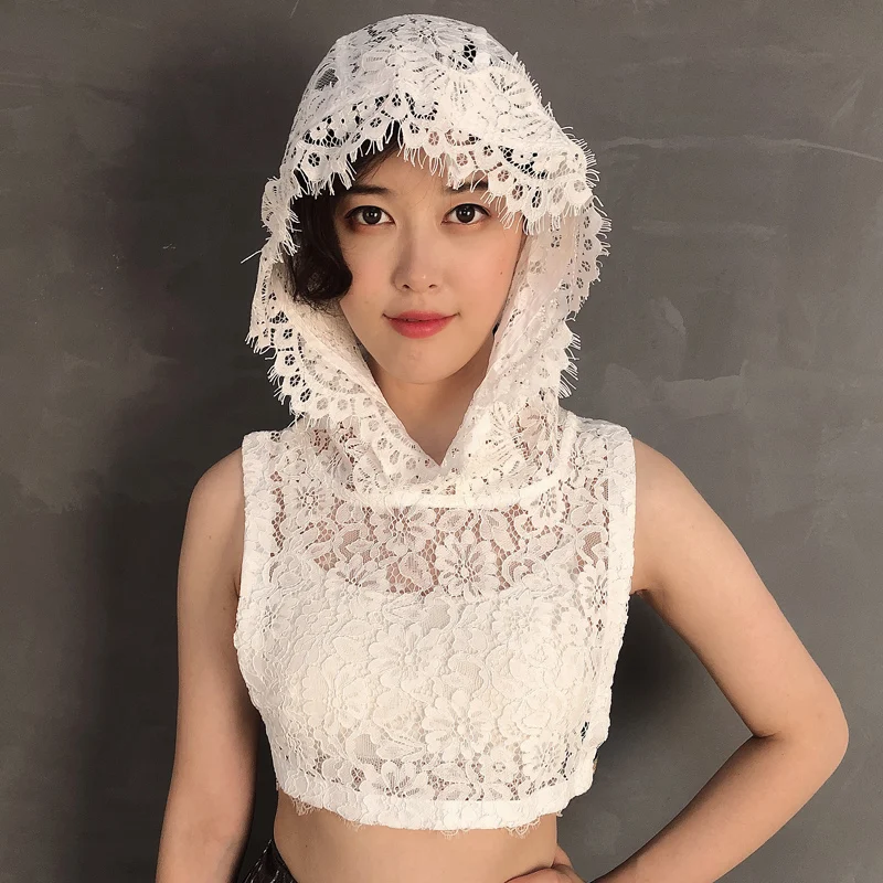 Поддельные ложные воротник женская блузка кружева выдолбленный свитер съемный