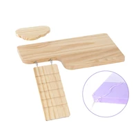 wooden hamster platform cage stand toy parrot springboard chinchillas stair toys pet supplies