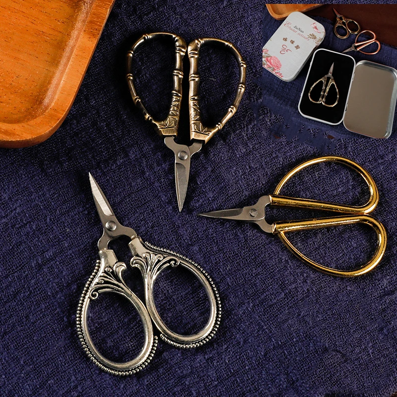 Высококачественные металлические коробки в упаковке ножницы для рукоделия из