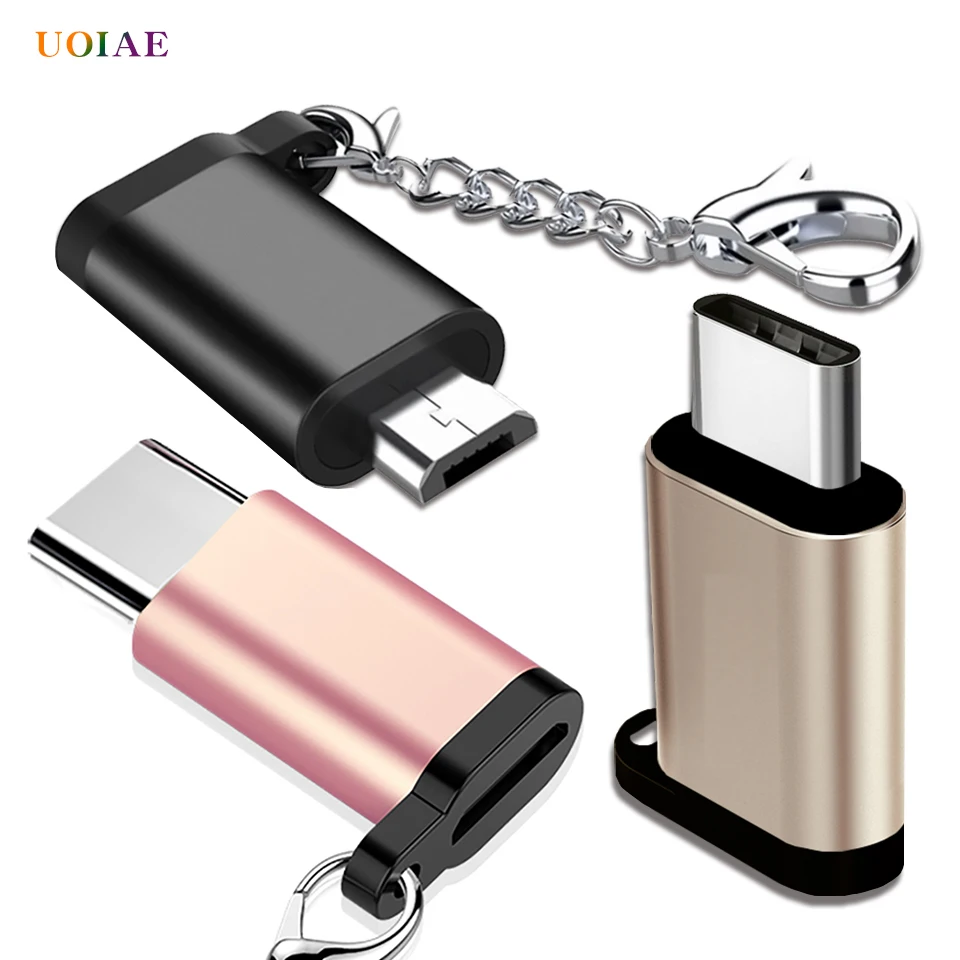 UOIAE мобильный телефон адаптер usb c цепь стиль для Samsung Huawei Xiaomi LG otg type iphone 7 8