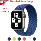 Ремешок Плетеный силиконовый для Apple Watch band 44 мм 42 мм 40 мм 38 мм, эластичный браслет для iWatch Apple Watch Series 6 SE 5 4 3
