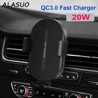 20w qc 3 0 qi wireless car charger for iphone 12 pro max 11 mini samsung s10 s9 20w super quick phone charger car air vent