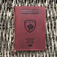 kosovo passport cover 100 genuine leather kosovo case for passports travel passport holder full grain leather