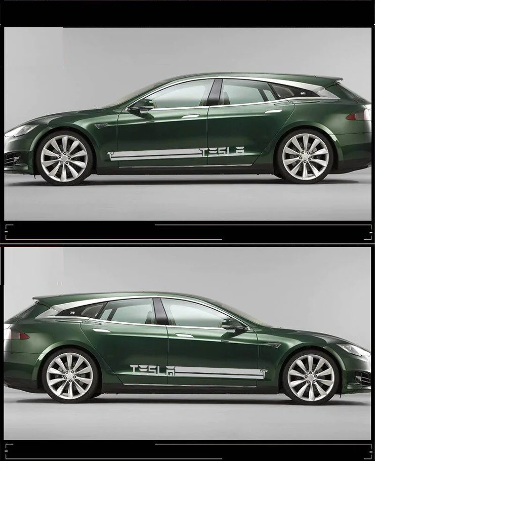 2 шт. автомобильные длинные боковые двери наклейки Авто Виниловая пленка