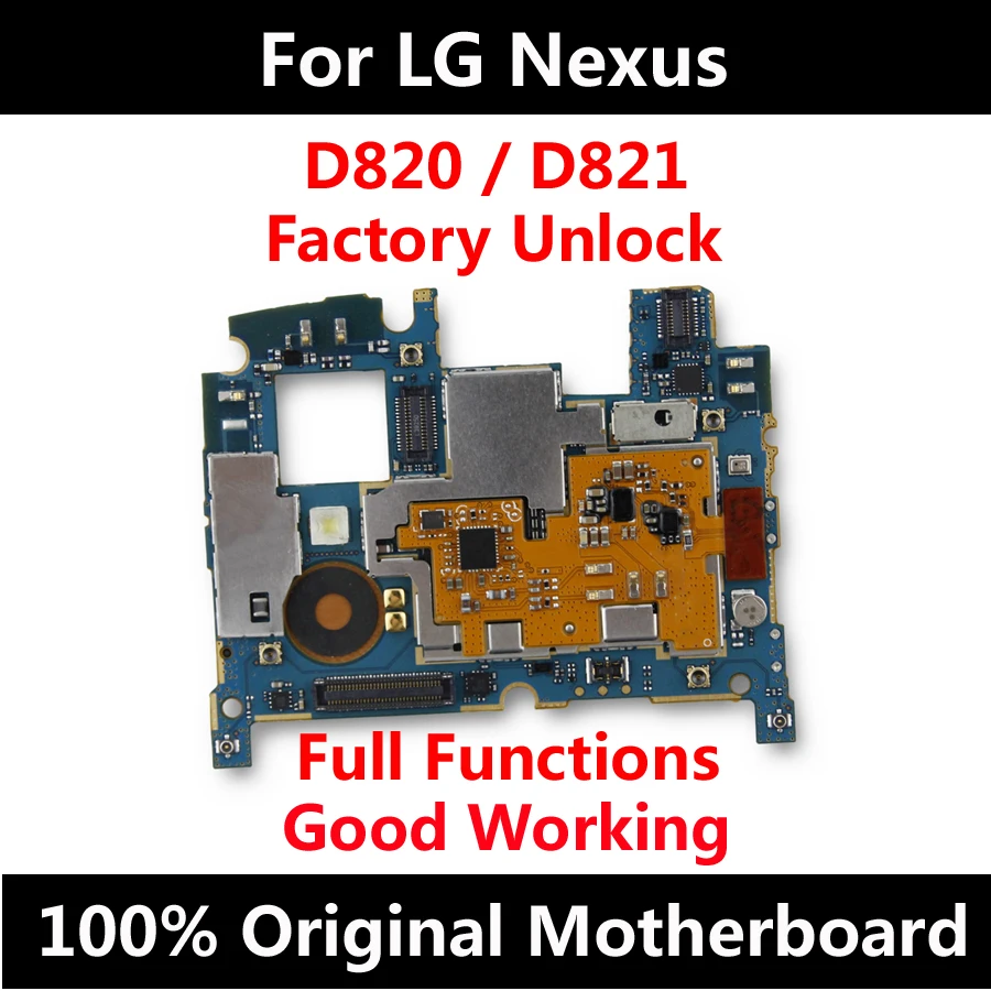 Заводская материнская плата разблокировки для LG Google Nexus 5 D820 D821 16 ГБ 32