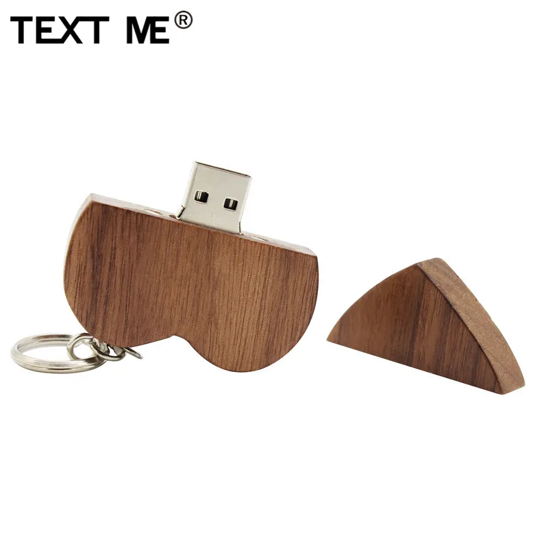 Usb флеш накопитель TEXT ME creative love maple mood из орехового дерева heartmodel 4 ГБ 8 16 32 64 usb 2 0|USB
