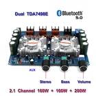 TDA7498E 2*160 Вт + 220 Вт Bluetooth 5,0 Плата усилителя мощности сабвуфера 2,1 каналов Класс D домашний кинотеатр аудио стерео эквалайзер усилитель