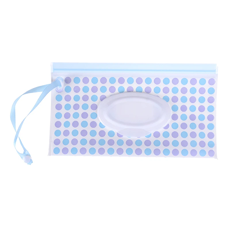 

1PCS Eco-friendly Easy-carry Wet Wipes Bag Snap Strap Wipes Container Clamshell Cosmetic Pouch Clutch Cleaning Wipes Case