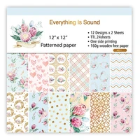 12inch 24sheets everything is sound scrapbooking origami background paper pad diy card gift wrapping home deco paper handmade