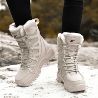 2021 winter women boots high quality comfortable snow boots fur plush warm casual mid calf hiking outdoor boots women footwear