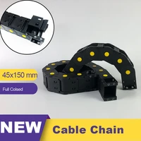 45150 45x150 transmission cable drag chain full colosed leaf chain 45 wire carrier for cnc router machine cable