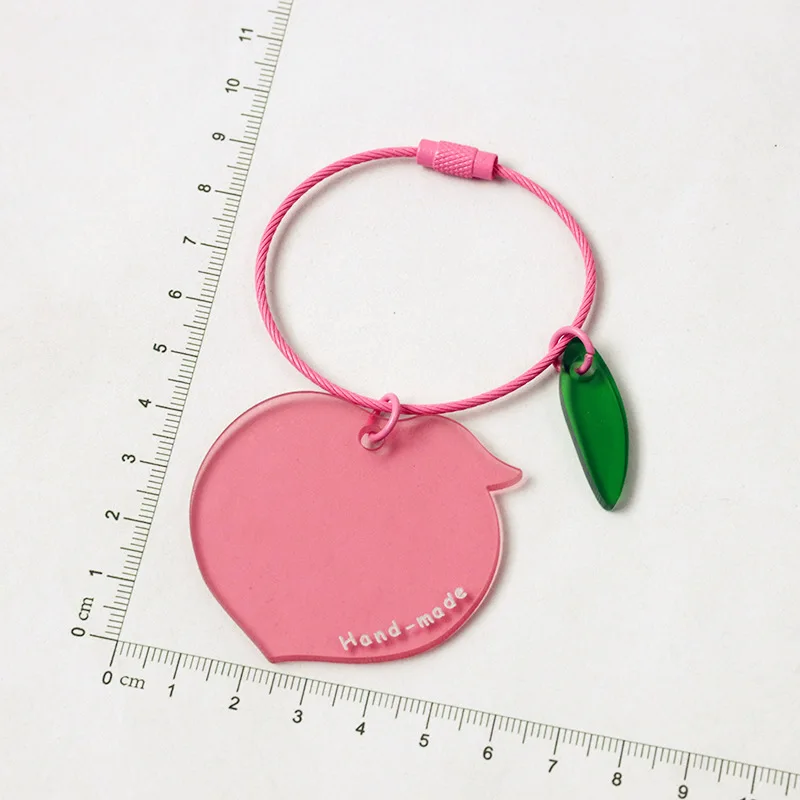 

Bluelife New Cute Creative Simulation Fruit Keychain Pendant Juicy Peach Avocado Cherry Bag Charm For Women Girls Car Keyring