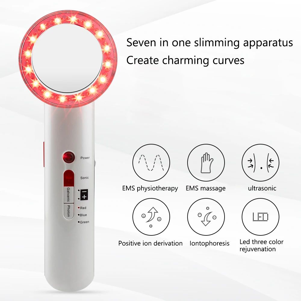 Kopen Diozo 7 In 1 Ultrasone Ems Body Afslanken Massager Anti Cellulite Gewichtsverlies Machine Vet Brander Gezicht Lift Massage