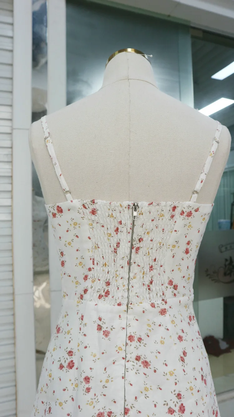 

Women Dress Spring/Summer 2021 New Dress Fashion Casual Sweet Print Sling Plaid Mini Dress