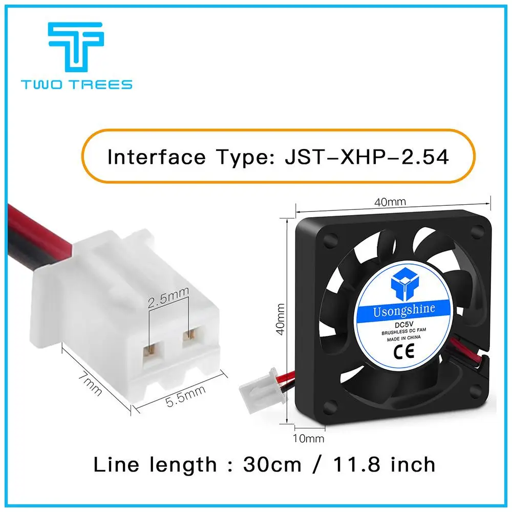 4010 Cooling Fan 12V 24V 2 Pin with Dupont Wire Brushless 40*40*10 Cool Fans Part Quiet DC 40m Cooler Radiato 3D Printers Parts |