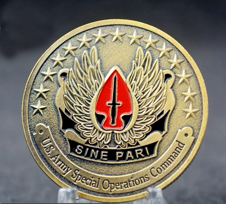 Бронзовая памятная монета США армии монеты спецопераций синусона командные