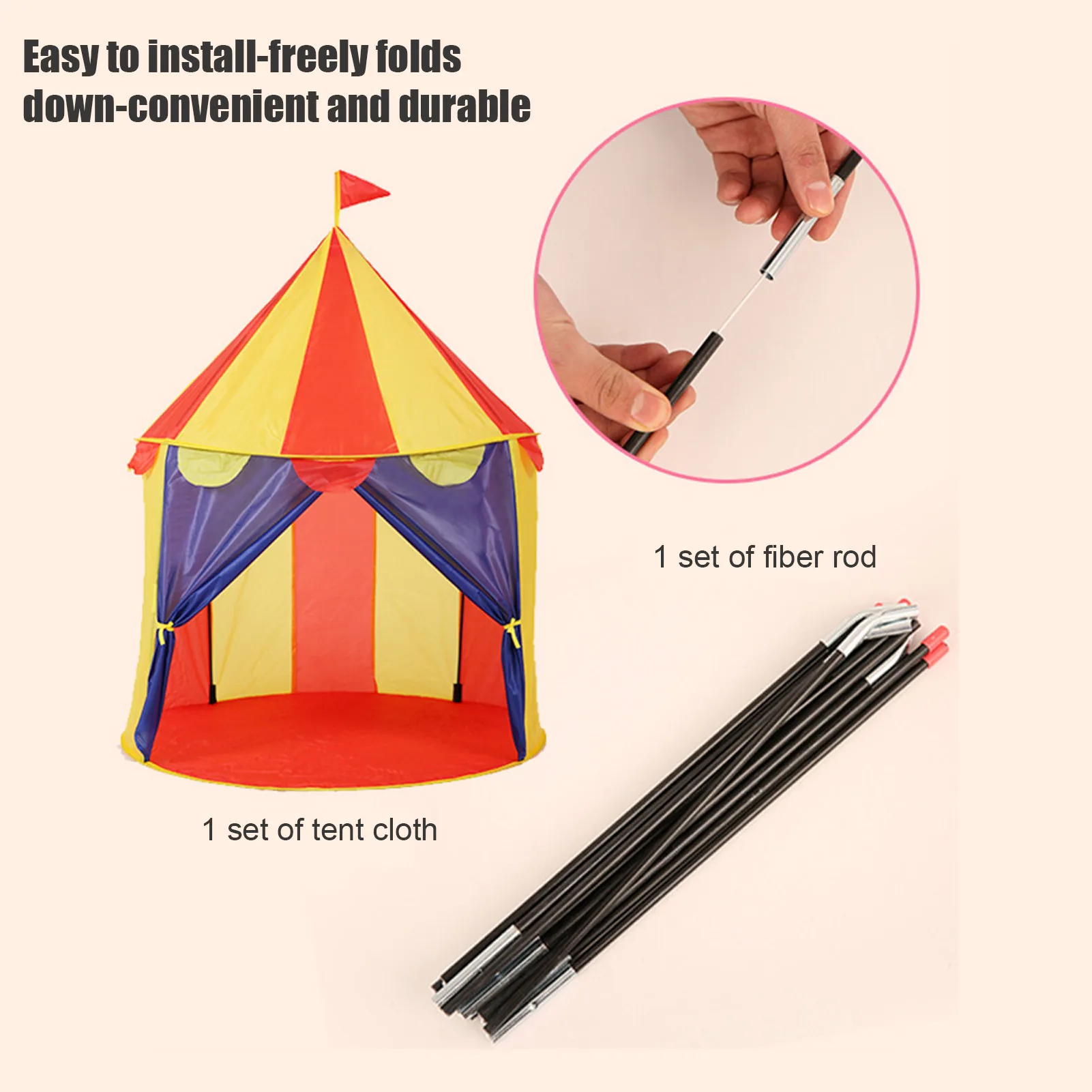 

High Quality Kids Play Tent Toys Children Yurt Style Tent Children Playhouse Castle Play Tent For Indoor And Outdoor Games Room