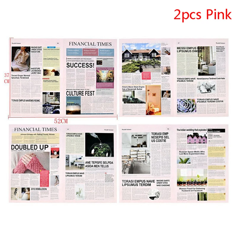 2 шт. Ретро английское издание старые газеты цветок оберточной бумаги для