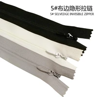 100pcslot 5 invisible woven zipper off white black coil nylon close end selvedge sewing dress bag tent skirt garment accessory