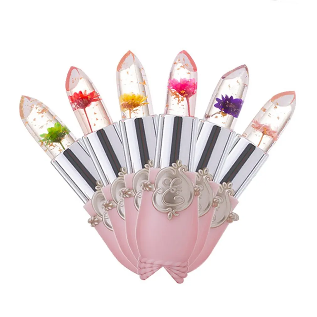 

1/2pcs Color Change Lip Makeup liquid Lipstick Dry flower Long Lasting Natural Jelly Flower Summer korean style color Changing