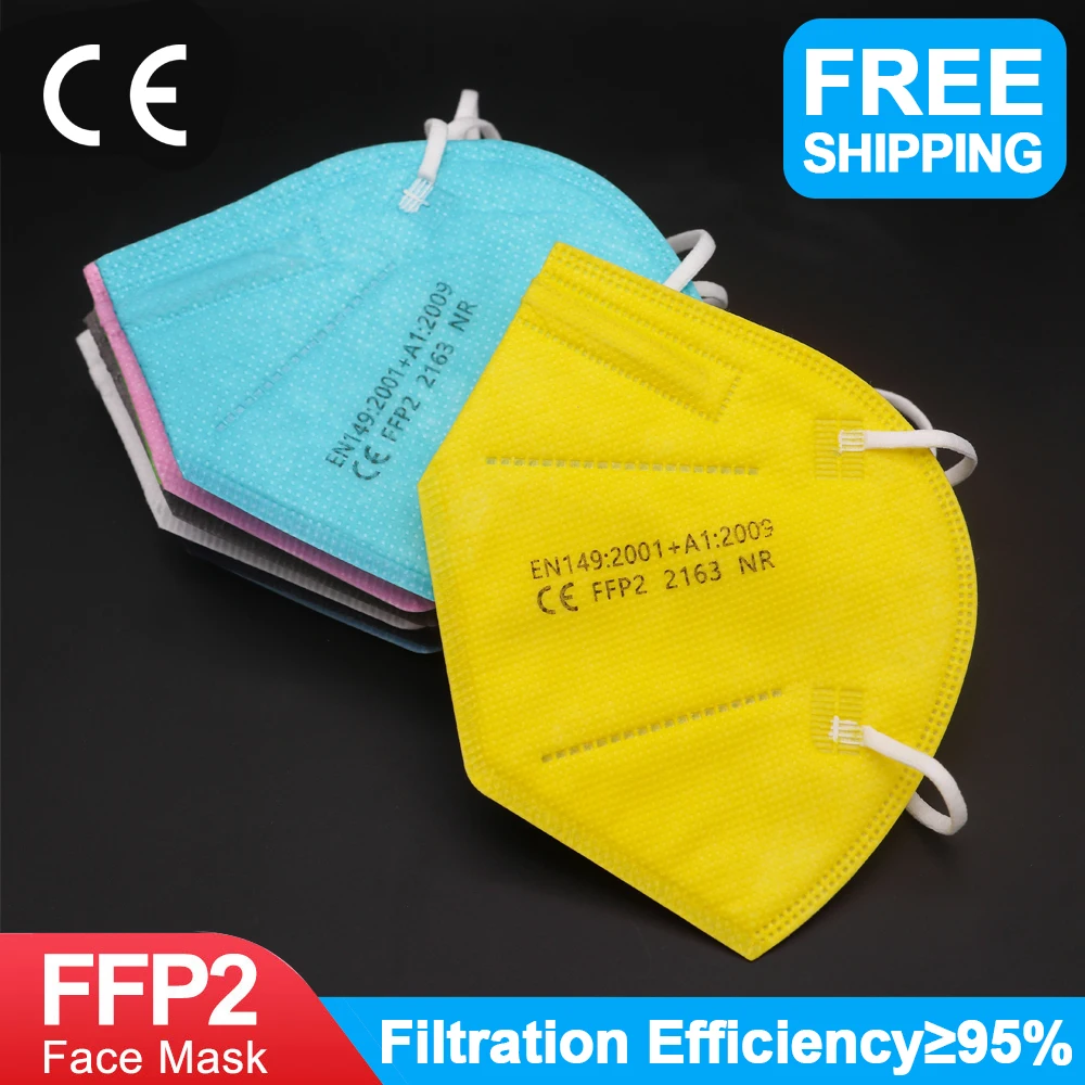 

Sourcion Adult 5 Layers Black FFP2 KN95 Respirator Face Mask fpp2 Mascarilla Filter Mouth Dustproof ffp2mask Masque Mondkapje