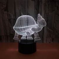 wholesale turtles small night light acrylic 3d colorful night lamp custom made remote control base creative light fixtures