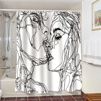 animal print printing blackout shower curtain bathroom beach view waterproof polyester privacy shower curtain