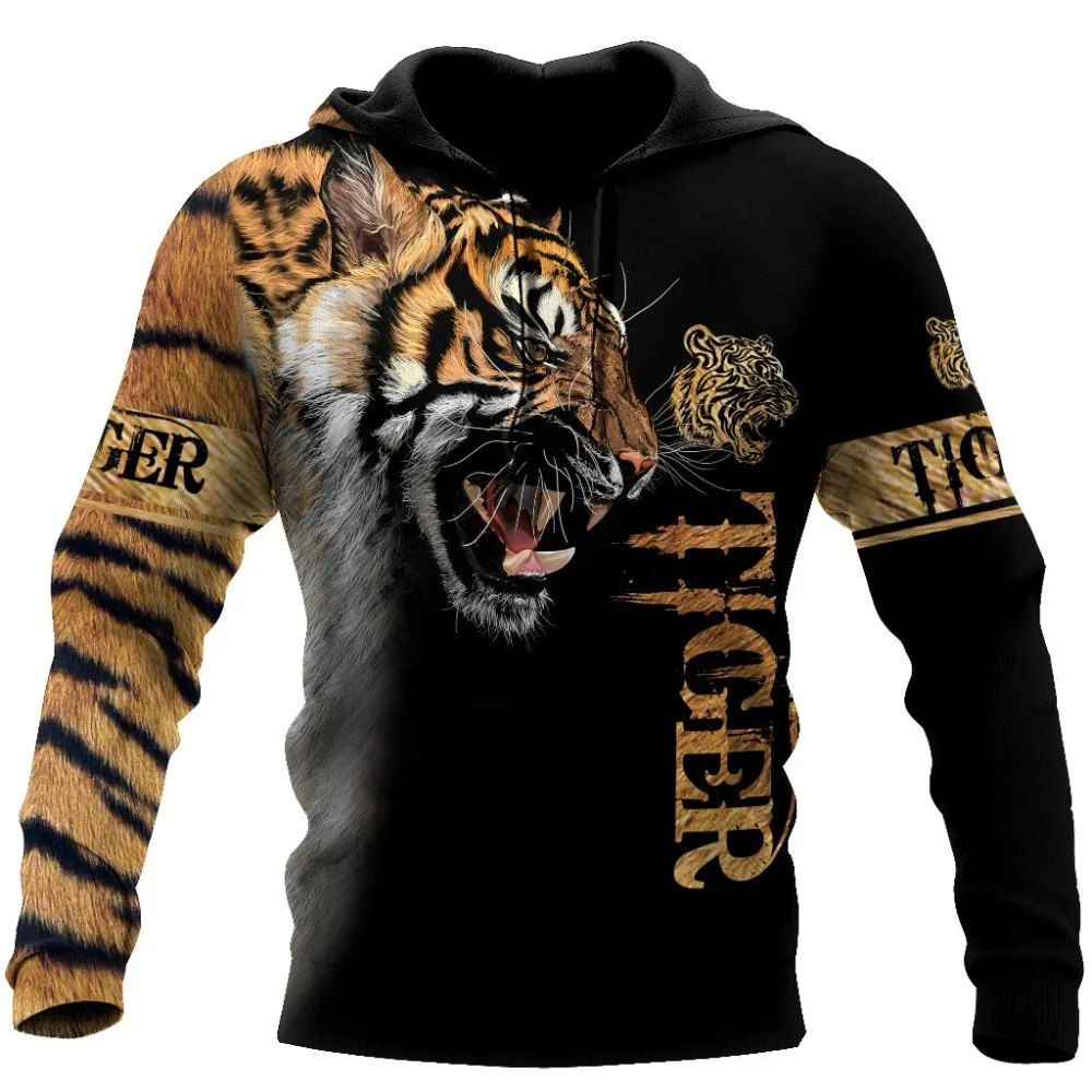 

Brand fashion autumn hoodie senior tiger skin 3D printed men's sweatshirt unisex pullover casual jacket