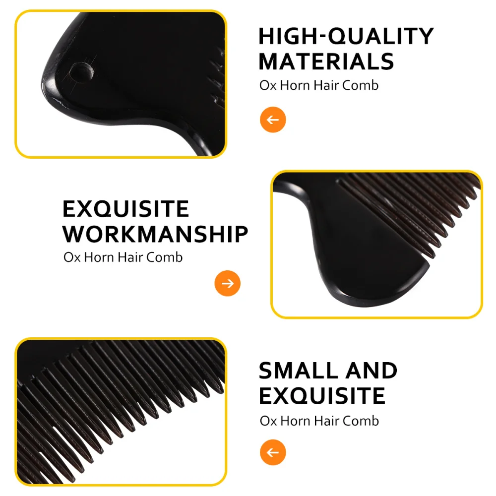 

Hairdressing Combs Natural Ox Horn Groomer Multi-functional Hair Groomer