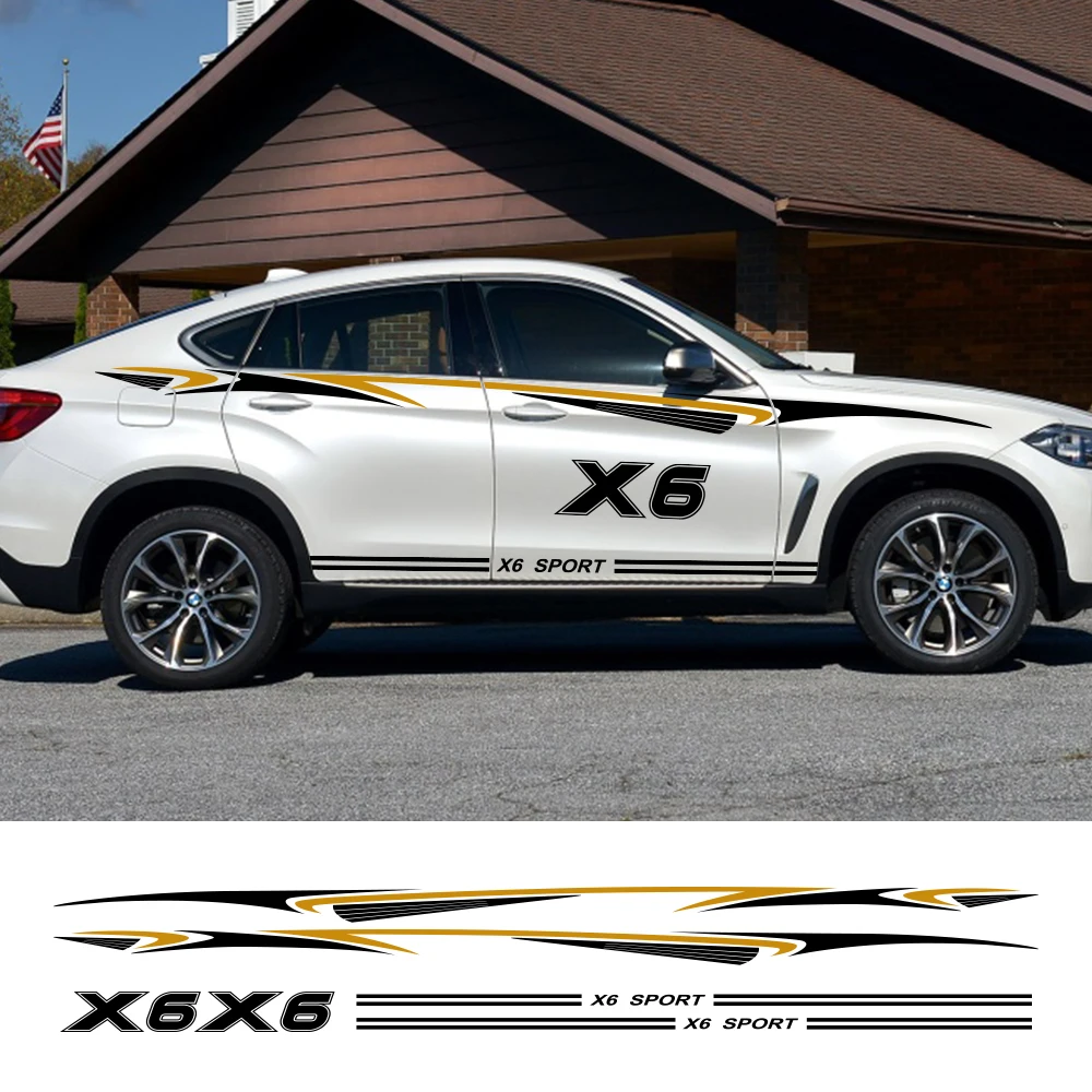 

2 шт., автомобильные виниловые наклейки для BMW X6 F16 E71
