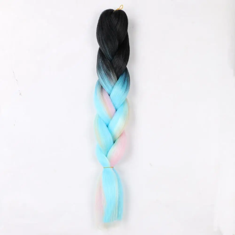 Омбре длинный Kanekalon Джамбо синтетические плетеные волосы удлинители волос