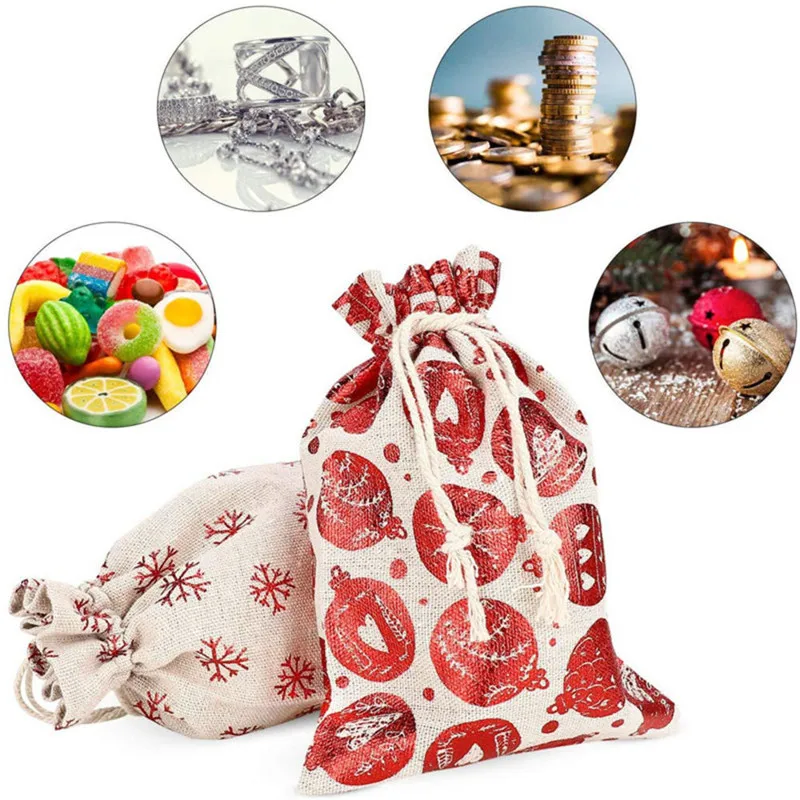 

Christmas Gift Bags DIY Advent Calendar OrnamentChristmas Countdown Calendar Hanging Candy Storage Pouches Xmas Decor