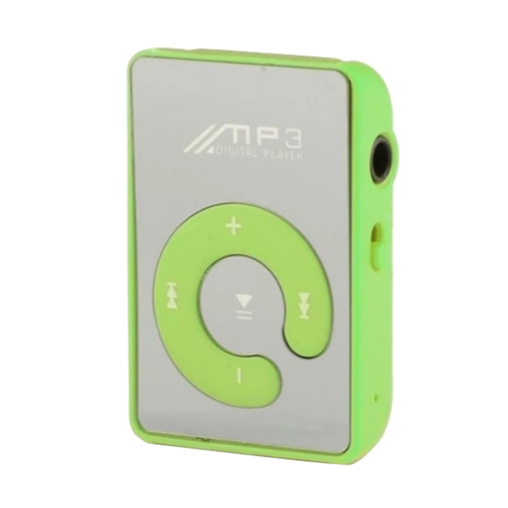 Green Мини mp3-плеер с зеркальным зажимом Портативный модный спортивный USB цифровой музыкальный плеер для MicroSD TF карты медиа mp3-плеер перезаряжаемый - Цвет: Green