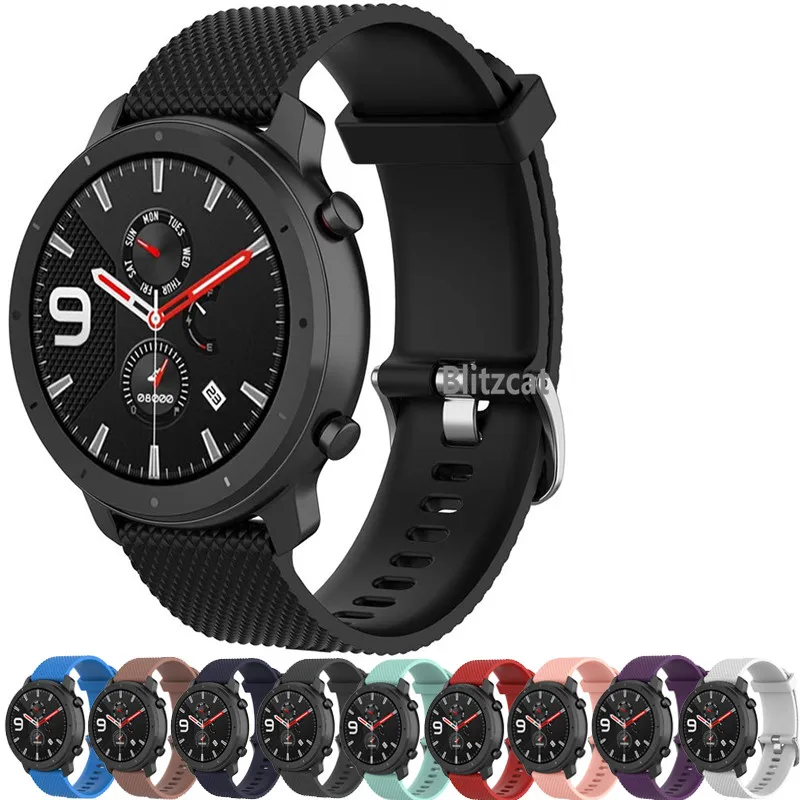 22 мм ремешок для часов Huami Amazfit GTR 47 смарт дышащие силиконовые полосы Мягкий ремень