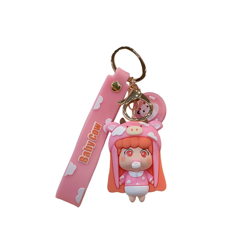 

Cute Cartoon Pacifier Baby Keychains Student Beautiful Backpack Pendant Car Seat Pendant Keyring Friend Christmas Birt Key Chain