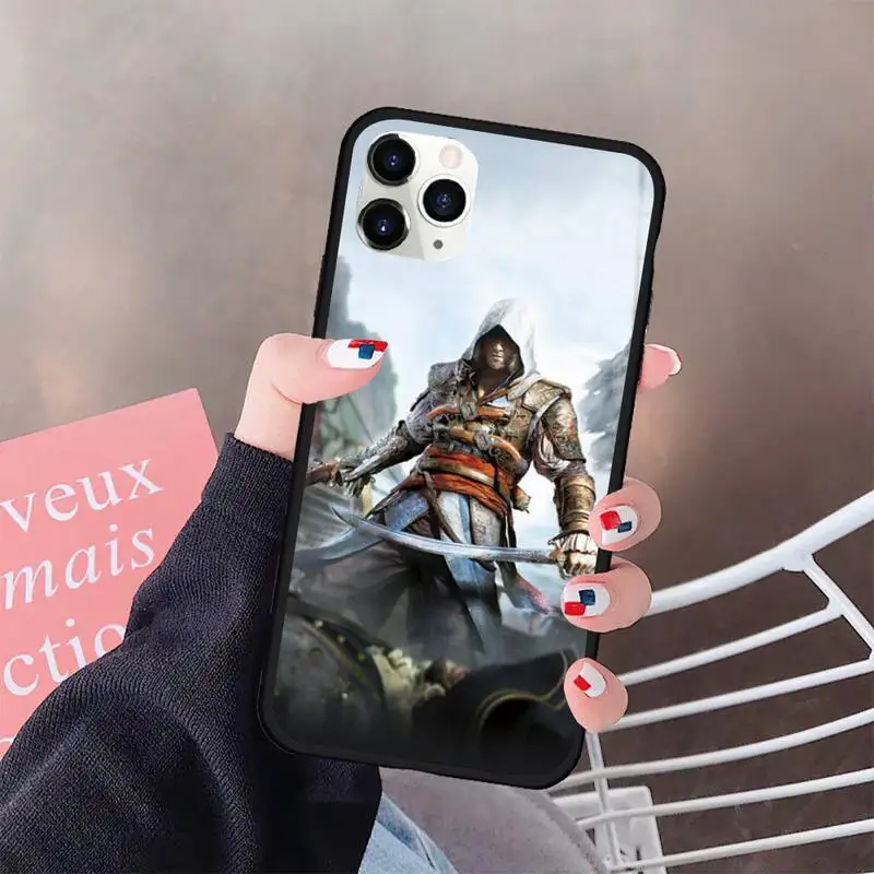 

HPCHCJHM Games Assassin's Creed Phone Case Rubber for iPhone 11 pro XS MAX 8 7 6 6S Plus X 5S SE 2020 XR case