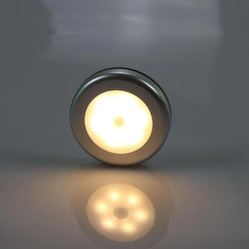 

Touch Sensing 6 Led Night Light Wireless Detector Light Wall Lamp Light Auto On/Off Closet Battery Power