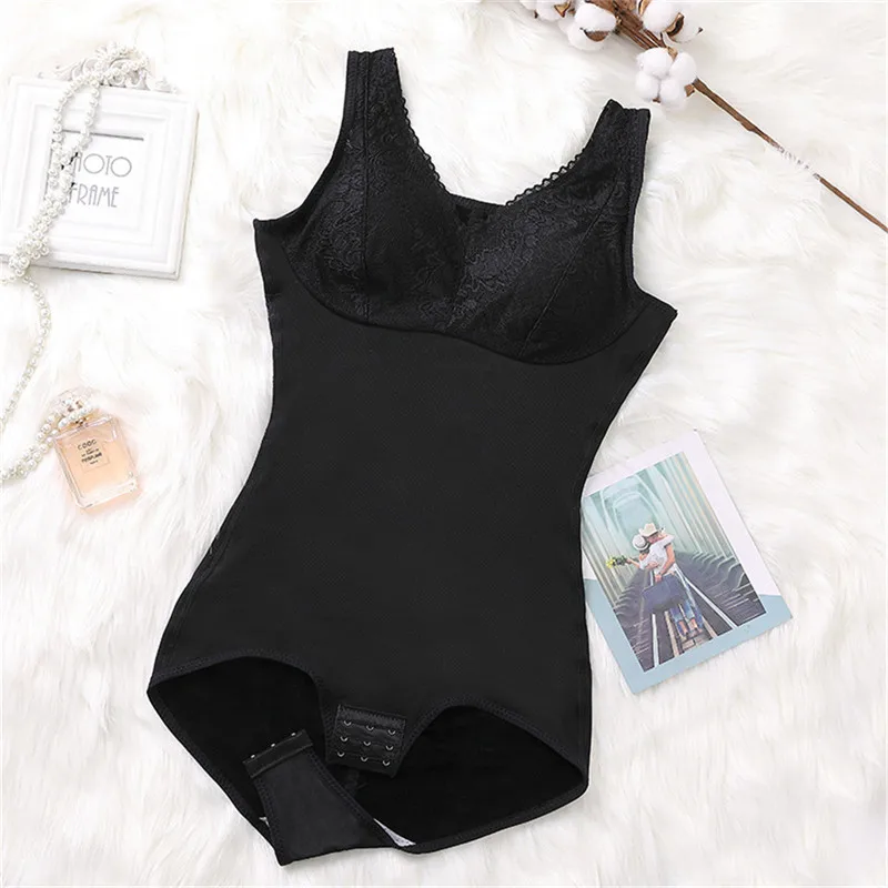 Winter Bodysuits Underwear Women Wine Red Shapewear Lace Thick Bodysuit With Cup Warm Thermal Bodys