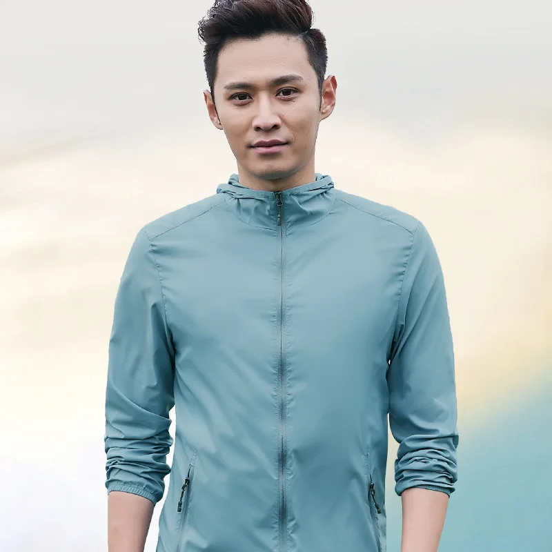 2019 летняя повседневная мужская куртка из ткани с защитой от солнечных лучей