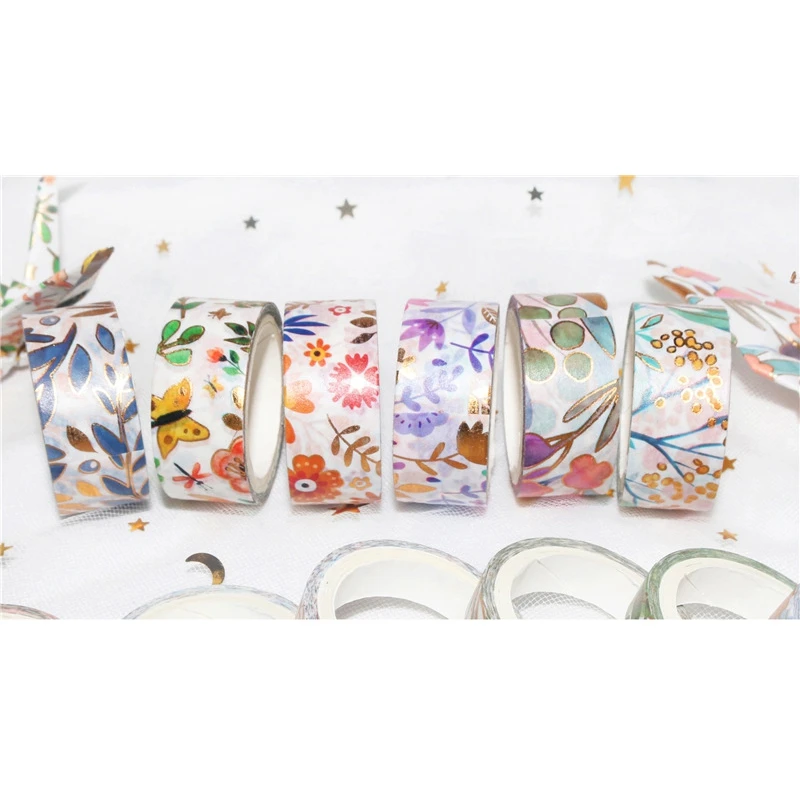 

Washi Tape, 18 Rolls Flower Masking Washi Tape, Craft Decorative Washi Tape Set for DIY, Gift Wrapping, Scrapbooking