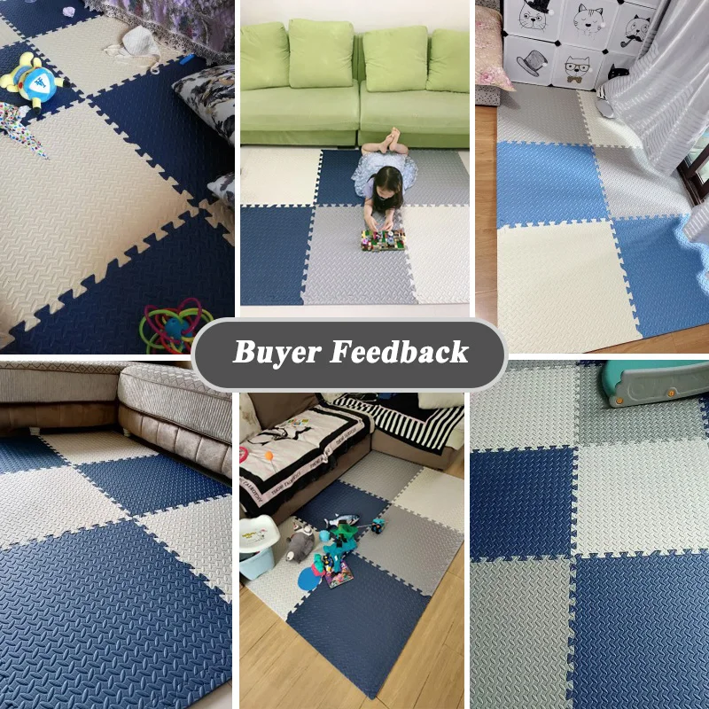 Утолщенный детский игровой коврик babyinside 60*60*2 5 см нескользящий мягкий домашний из