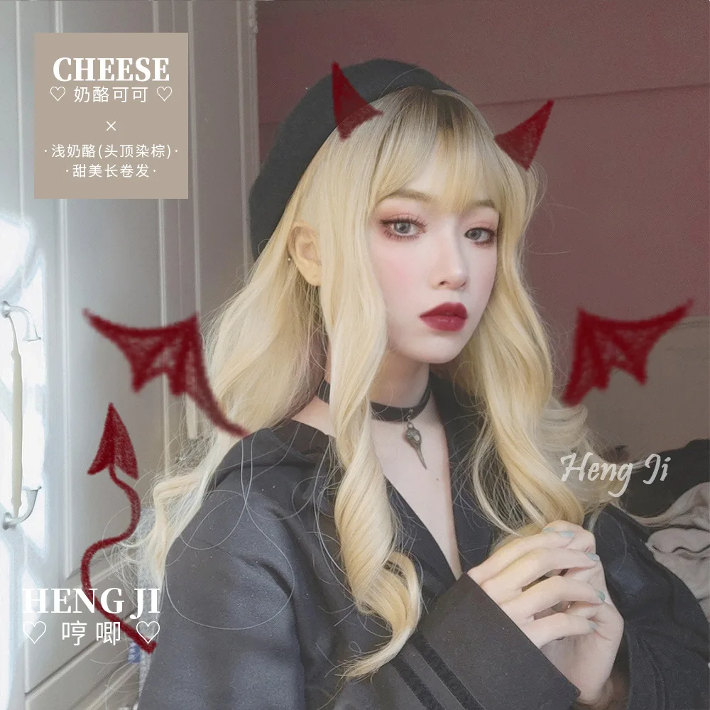 Женские длинные волосы золотистые кудрявые большая волна в европейском и