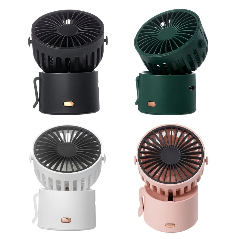 

2021 New Hanging Neck Small Fan Mini Versatile Hanging Neck Hanging Waist USB Charging Desktop 45 Up and Down Fan
