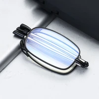 new arrival anti blue ray reading glasses full rim metal frame eyewear simple and portable folding reading eyeglasses