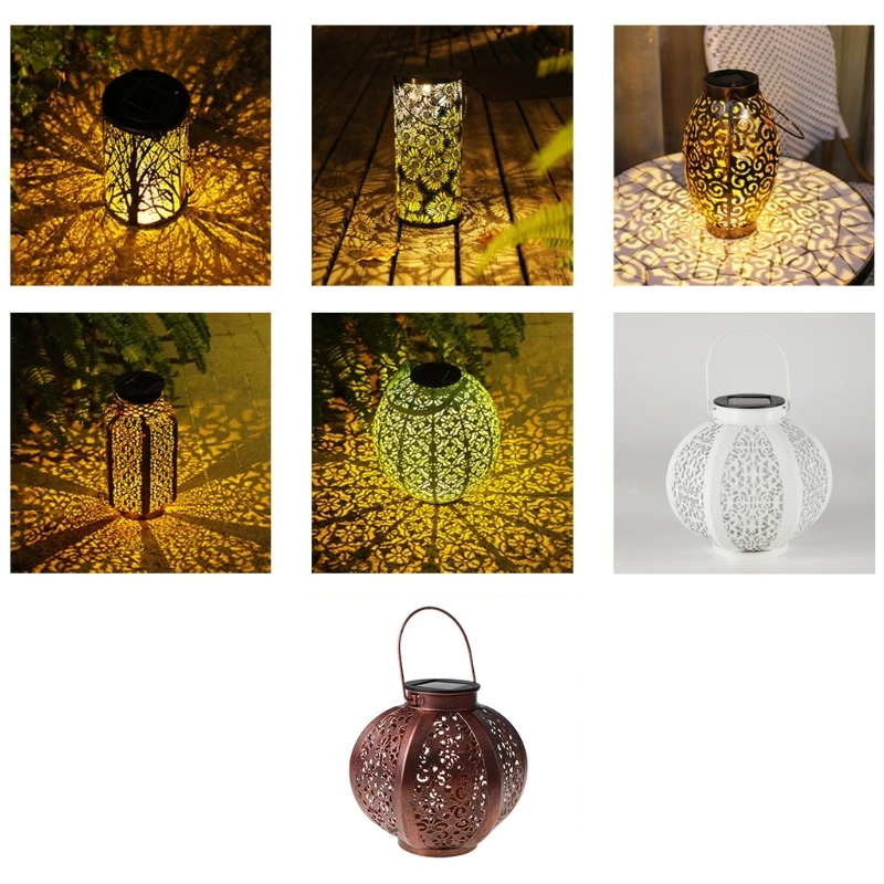 

Garden Pation Yard Light Decoration Solar Powered LED Lantern Waterproof Hanging Lamp Outdoor Ornaments
