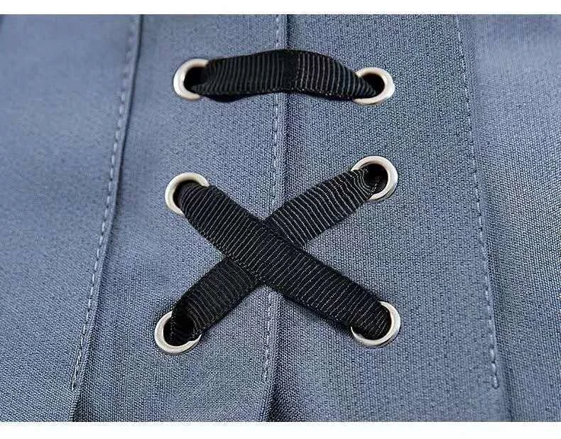 

2021 new pleated high waist A-line skirt female all-match mini skirt hip-hop suspender skirt campus style sexy female skirt
