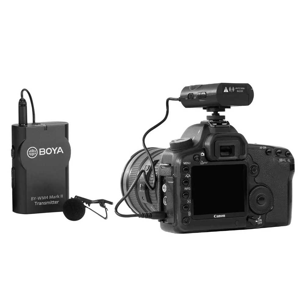 BOYA BY-WM4 Mark II BY-WM4 Pro K1/K2 беспроводной конденсаторный микрофон петличный нагрудный микрофон для интервью для камер iPhone Canon Nikon