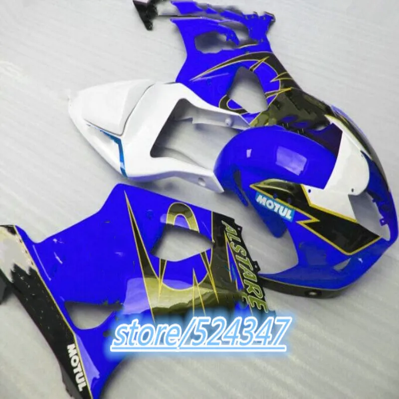 

New ABS Injection Mold Fairings Kit Fit For SUZUKI GSXR1000 K3 2003-2004 GSX-R1000k3 03-04 SUZUKI white/bule